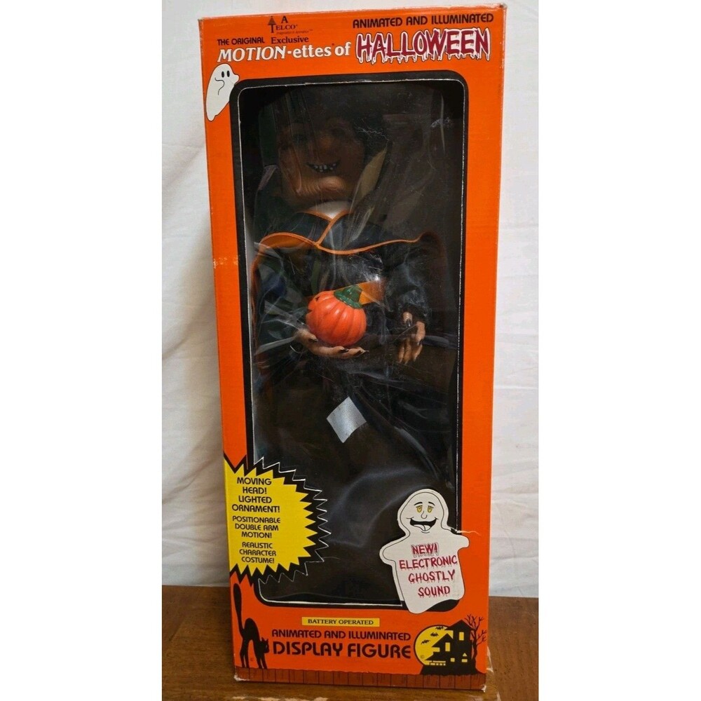 Telco Motion-ette Animated Witch 24" Moves & Lights Up 1988 Vintage Halloween